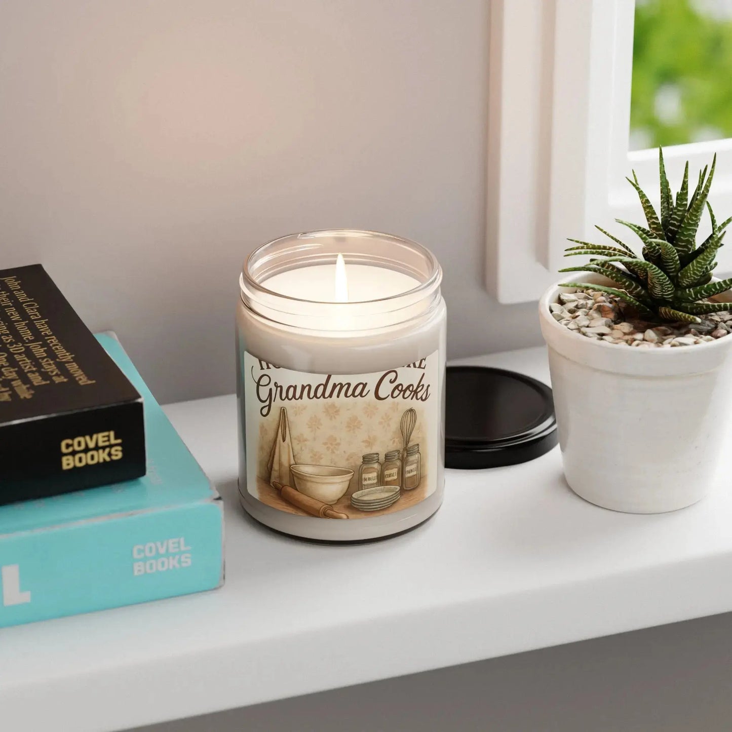 Grandma Cooks Scented Soy Candle — Cozy Kitchen Baking Aroma (9oz) - Print Yours Today