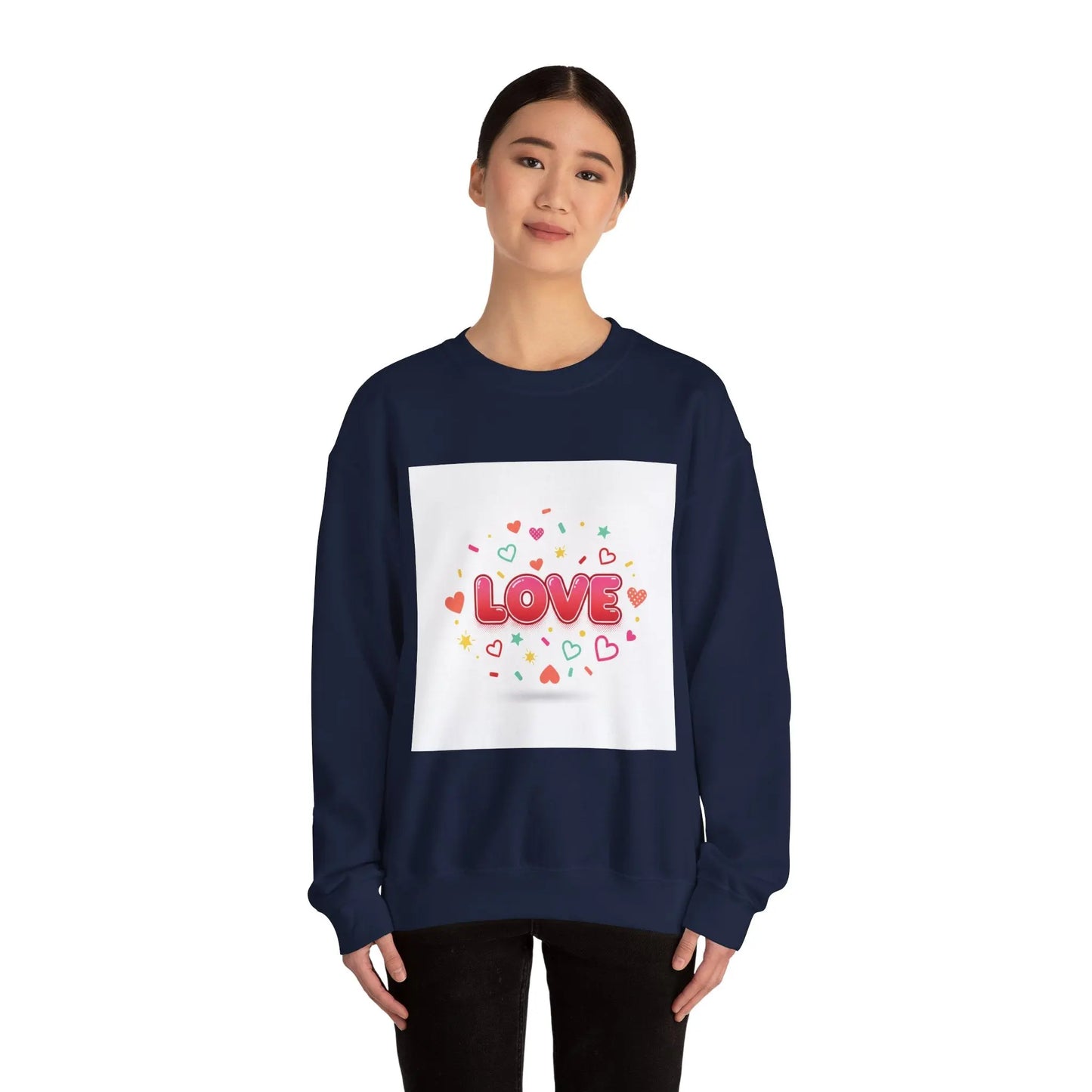 LOVE heart graphic Sweatshirt | Galentine’s friendship sweatshirt, pink red vibes - Print Yours Today