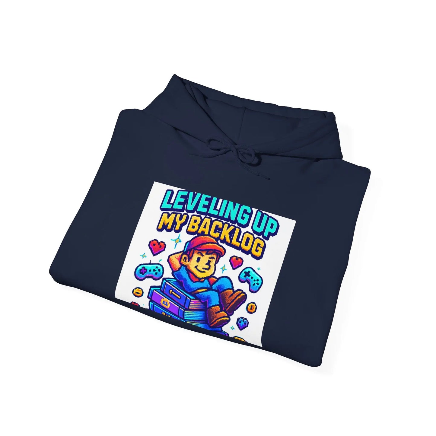 Hoodie — 'In Love With My Backlog' Gamer Stack Cozy Hoodie - Print Yours Today