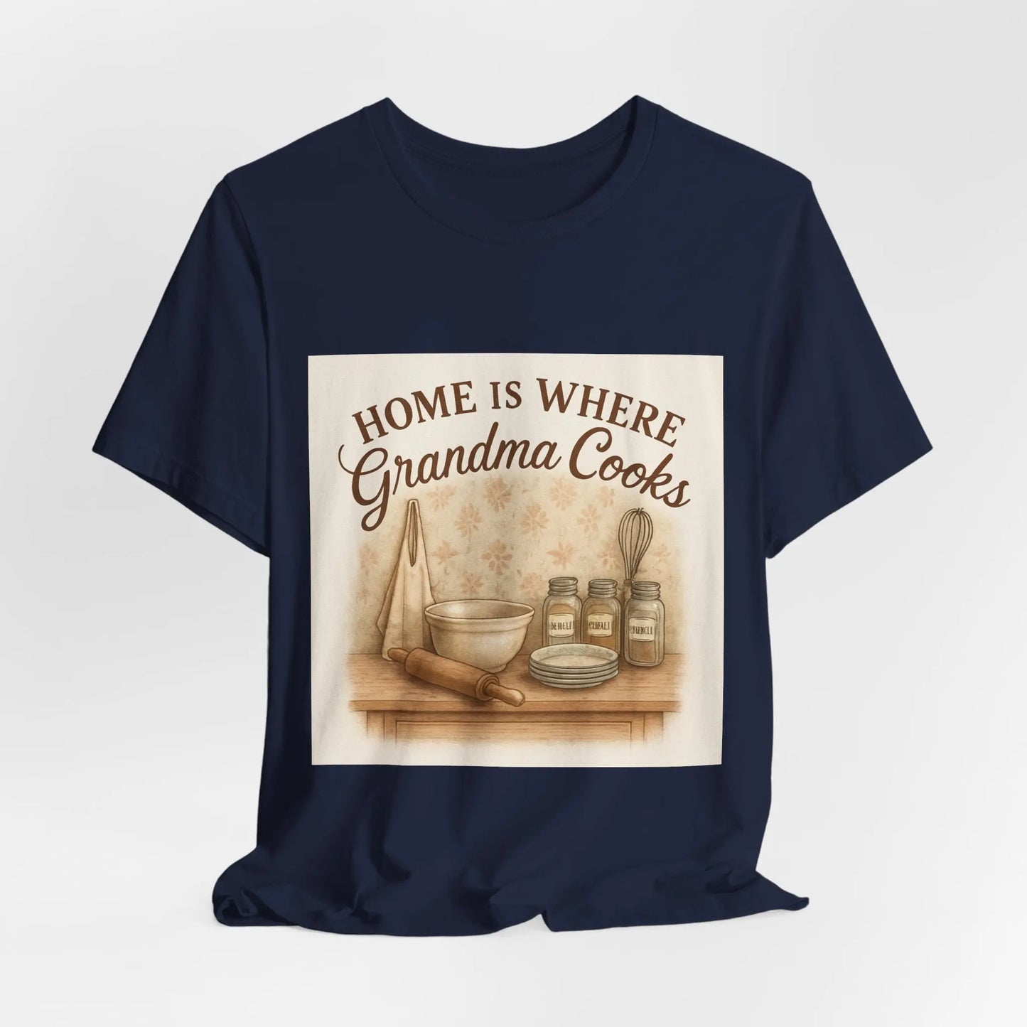 Home Is Where Grandma Cooks T-Shirt — Vintage Kitchen Grandma Cooking Tee - Print Yours Today