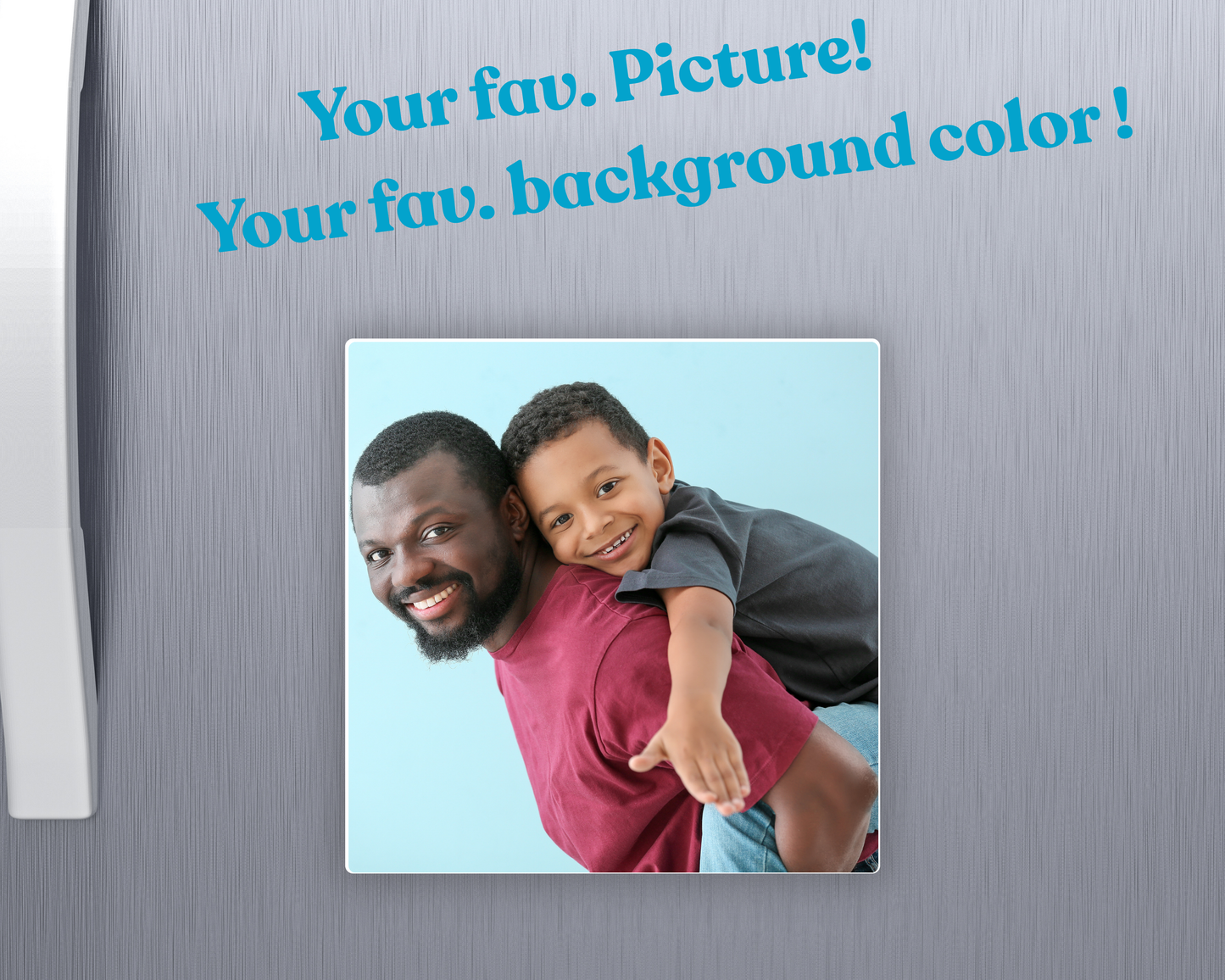Color Pop Custom 2.5” × 2.5” Photo Fridge Magnet – Your Favorite Stylish Background Color and Picture!