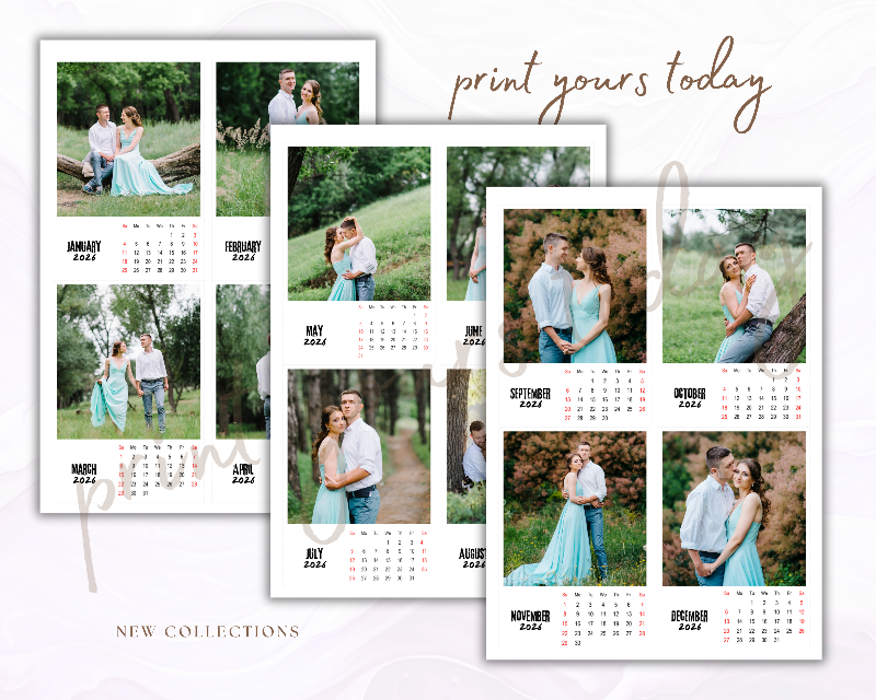 Personalized Photo Magnetic Calendar – Custom Fridge Magnet Calendar 2026 Magnetic Calendar Photo Gift Monthly Fridge Magnet
