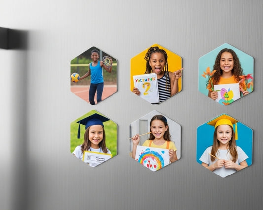 Hexagon Magnets - Customized Photo Prints