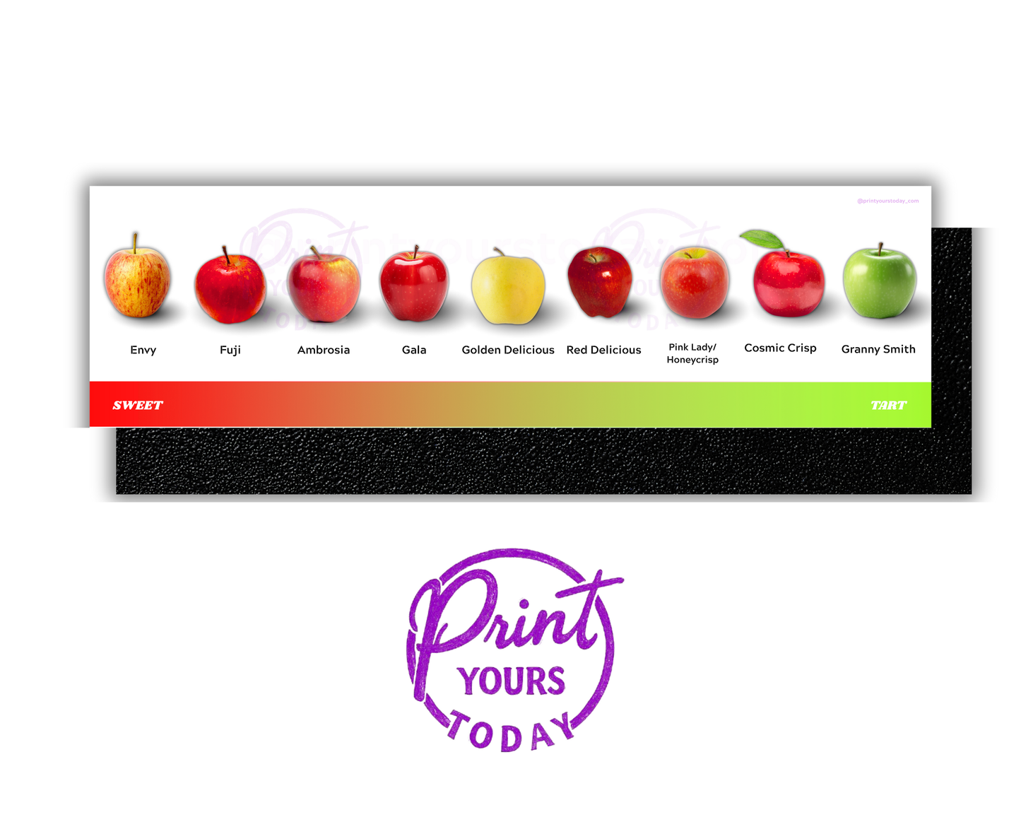 Apple magnets used on office metal board