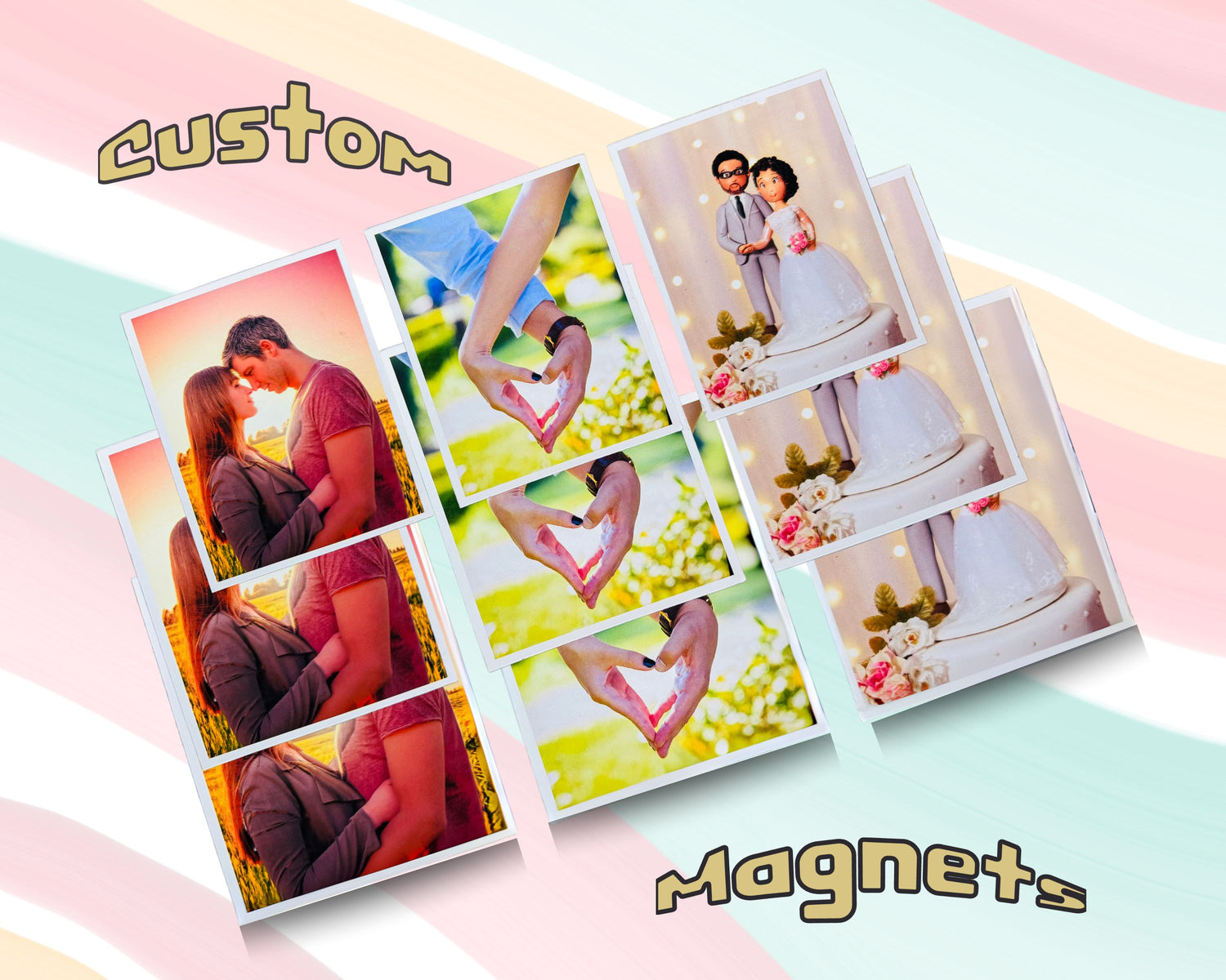 Personalized fridge magnets collage – custom printed magnets