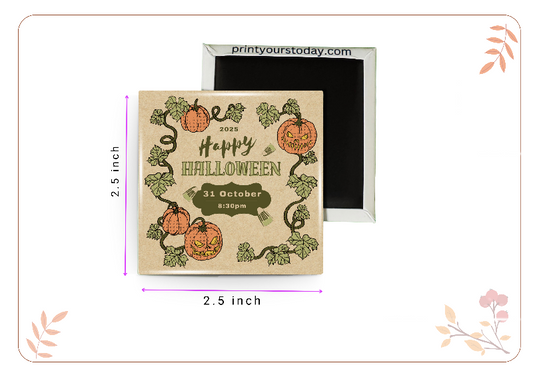 Close-up of Halloween magnet design detail