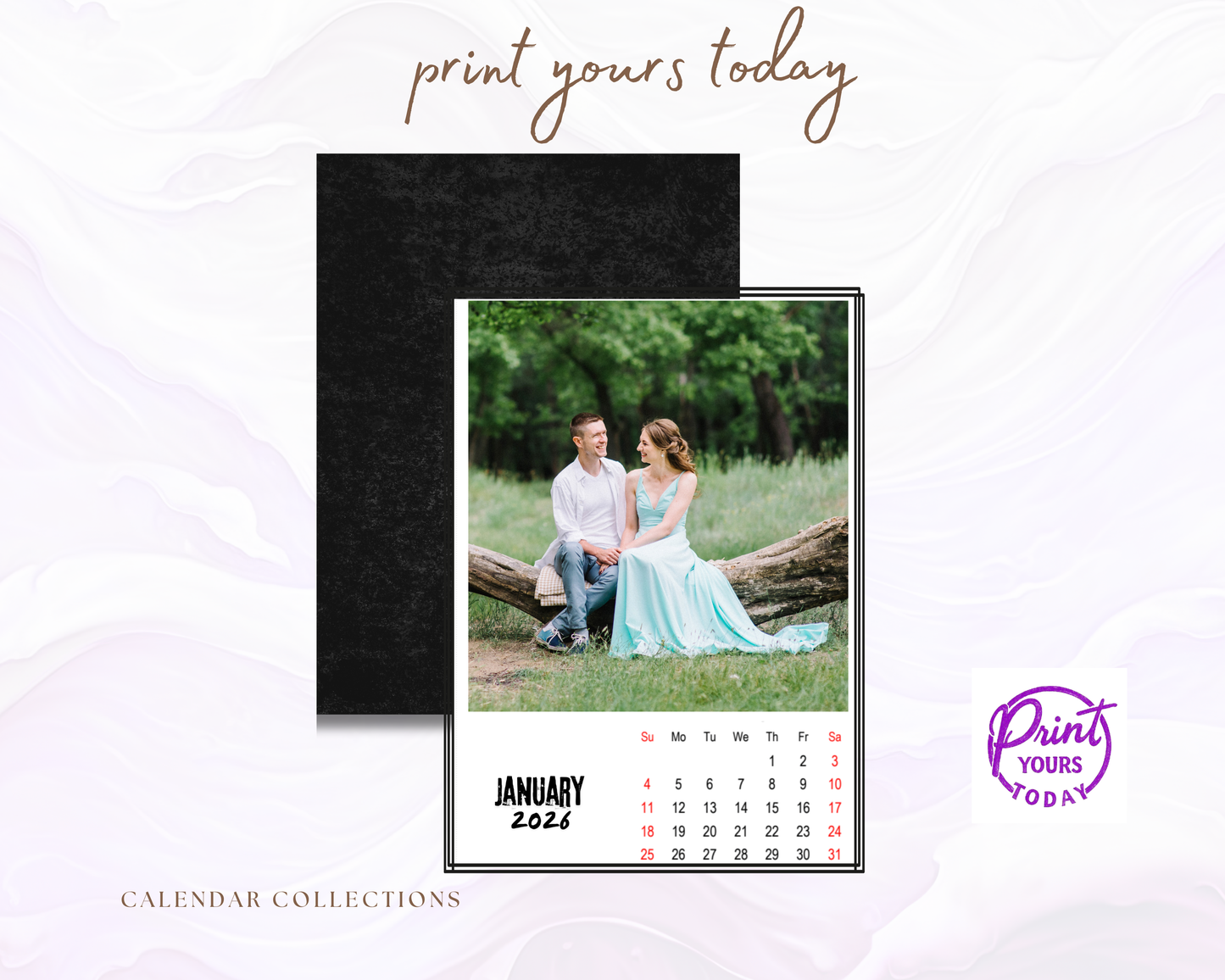 Personalized Photo Magnetic Calendar – Custom Fridge Magnet Calendar 2026 Magnetic Calendar Photo Gift Monthly Fridge Magnet