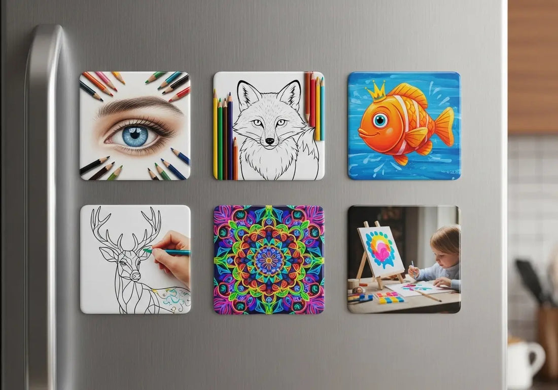 Mini polaroid magnets for fridge