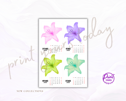 2026 Personalized Flower Photo Magnetic Calendar – Decorated Flowers Custom Fridge Magnet