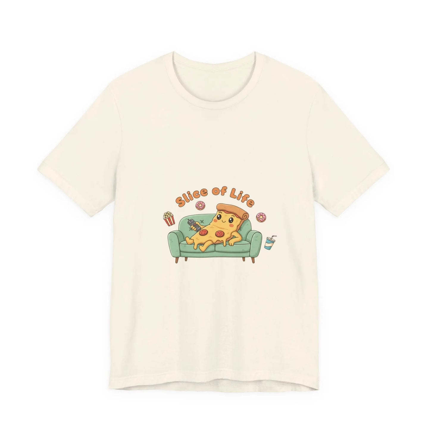 Slice of Life Pizza Tee | food pun shirt, snack cartoon tee - Print Yours Today