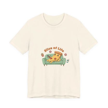 Slice of Life Pizza Tee | food pun shirt, snack cartoon tee - Print Yours Today