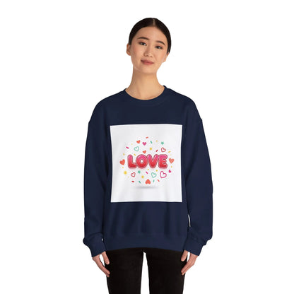 LOVE heart graphic Sweatshirt | Galentine’s friendship sweatshirt, pink red vibes - Print Yours Today