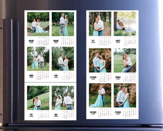 Personalized Photo Magnetic Calendar – Custom Fridge Magnet Calendar 2026 Magnetic Calendar Photo Gift Monthly Fridge Magnet
