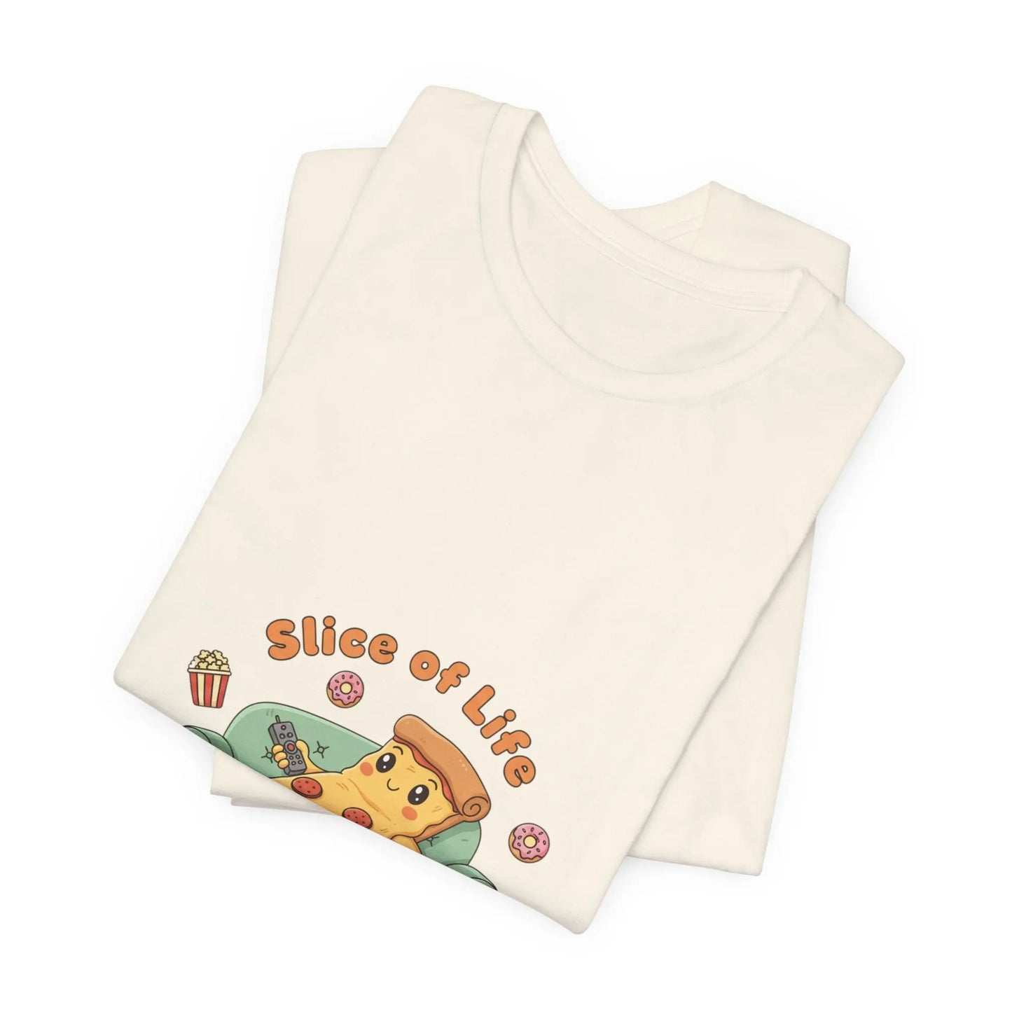 Slice of Life Pizza Tee | food pun shirt, snack cartoon tee - Print Yours Today