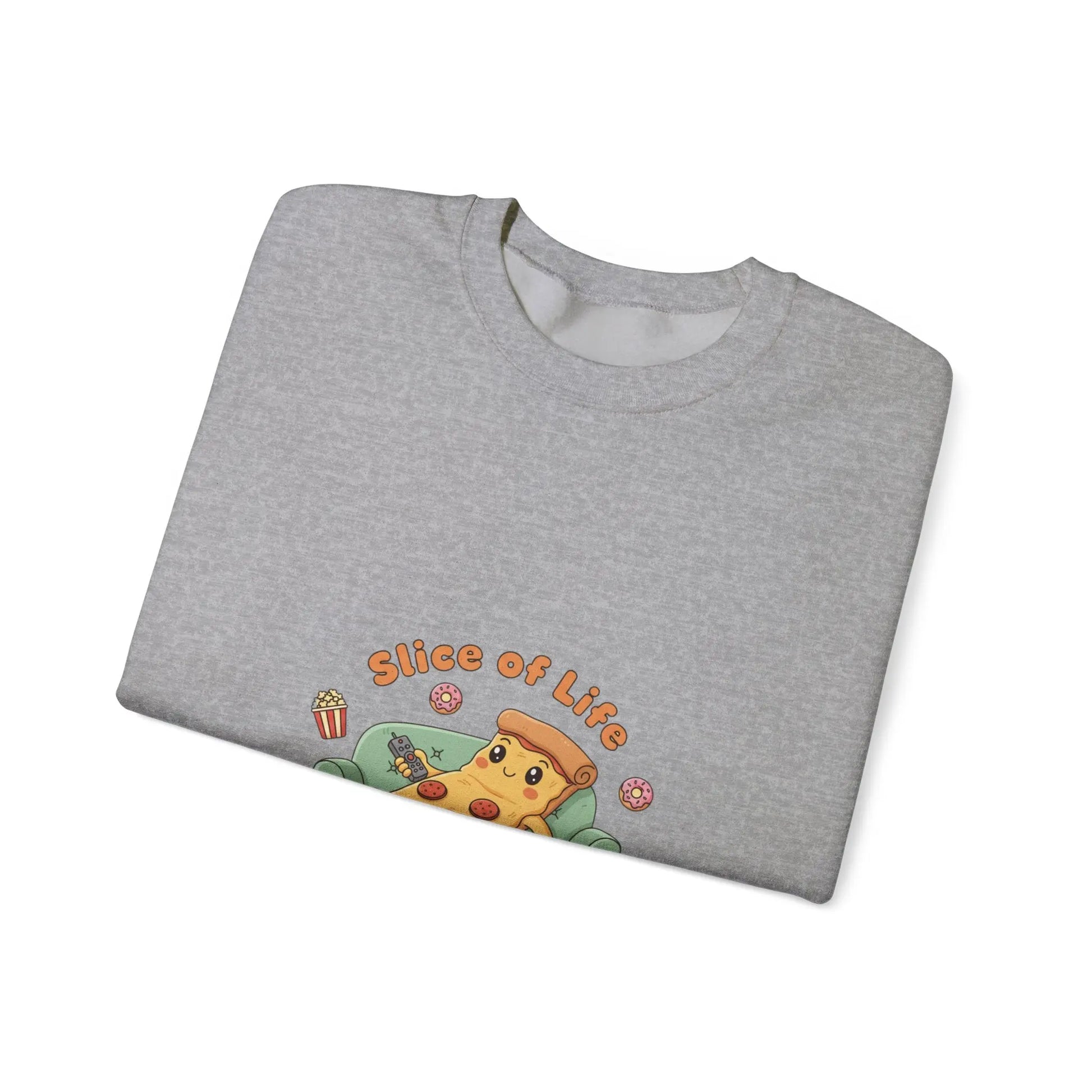 Slice of Life Pizza Illustration Sweatshirt | Food Pun Cozy Comfort - Print Yours Today