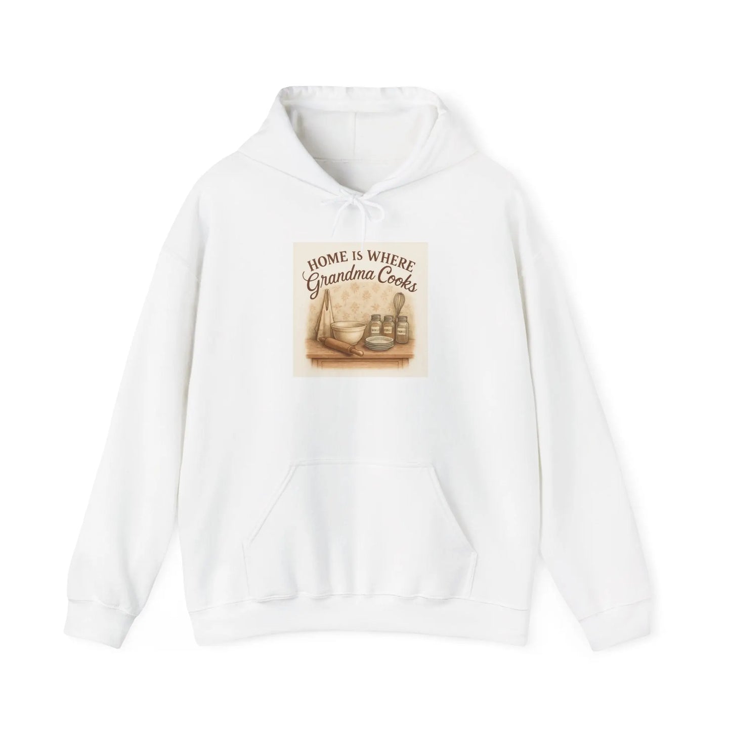 Grandma Cooks Hoodie - "Home Is Where Grandma Cooks" Cozy Kitchen Sweatshirt - Print Yours Today
