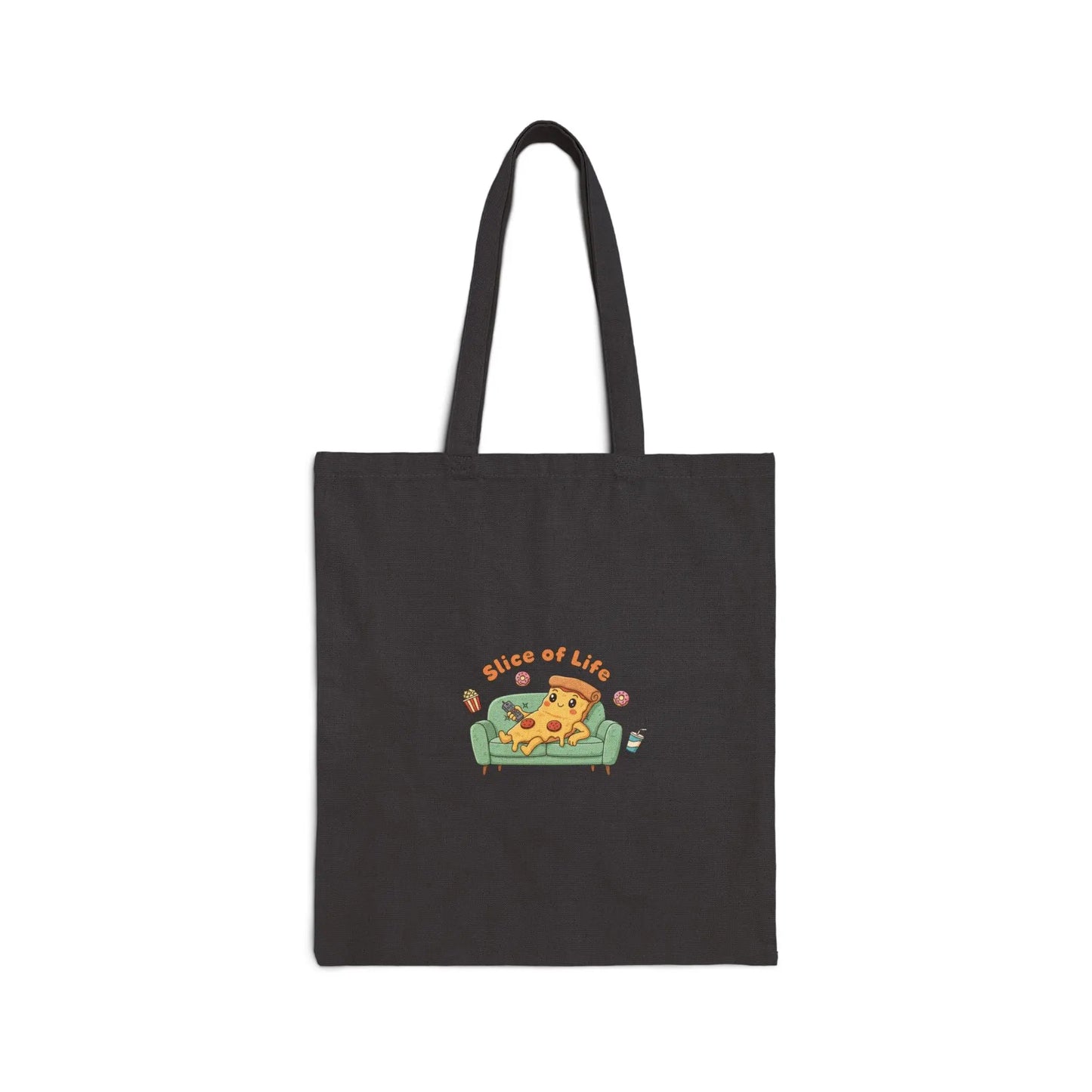 Slices of Life pizza illustration Tote | food pun, cozy snack humor - Print Yours Today