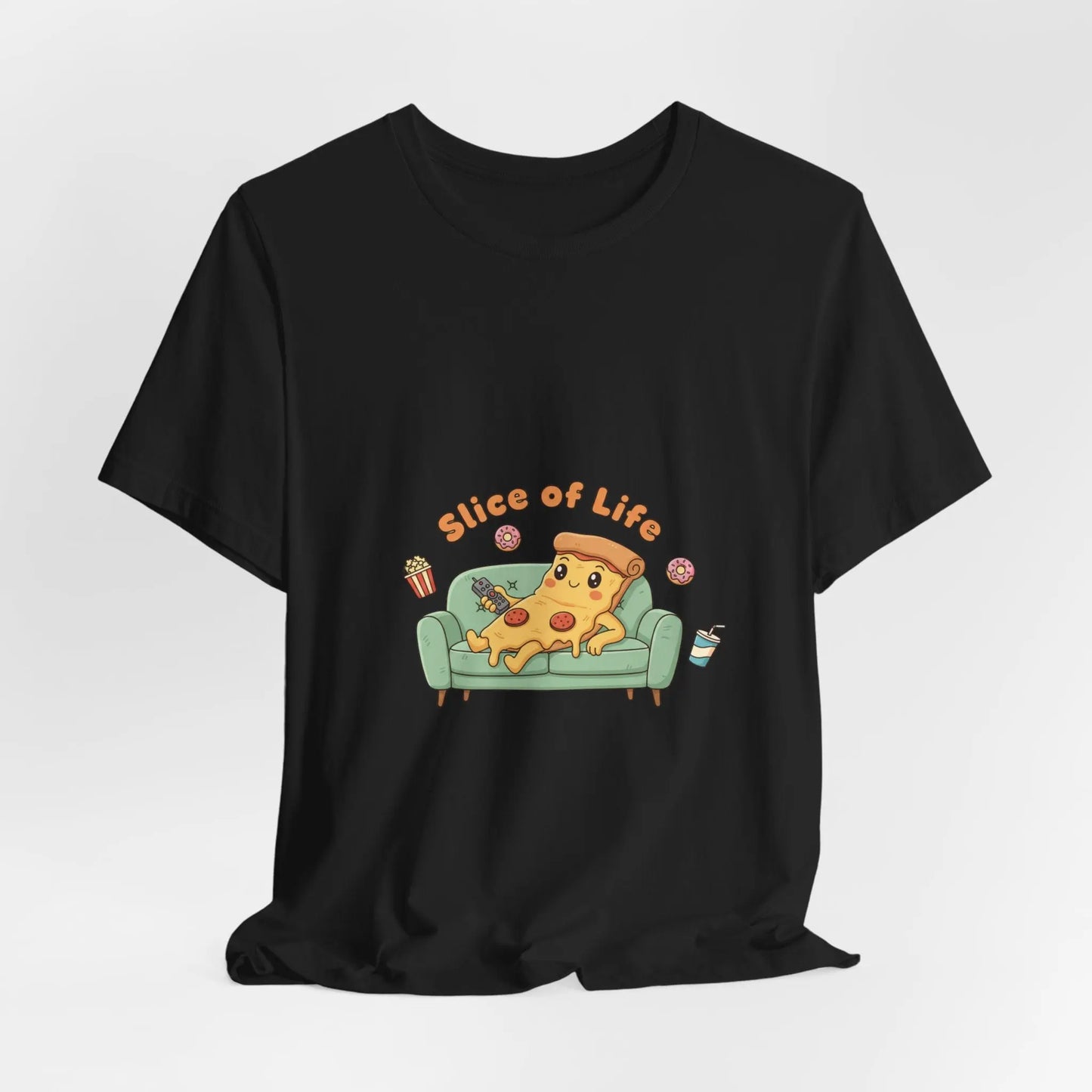 Slice of Life Pizza Tee | food pun shirt, snack cartoon tee - Print Yours Today