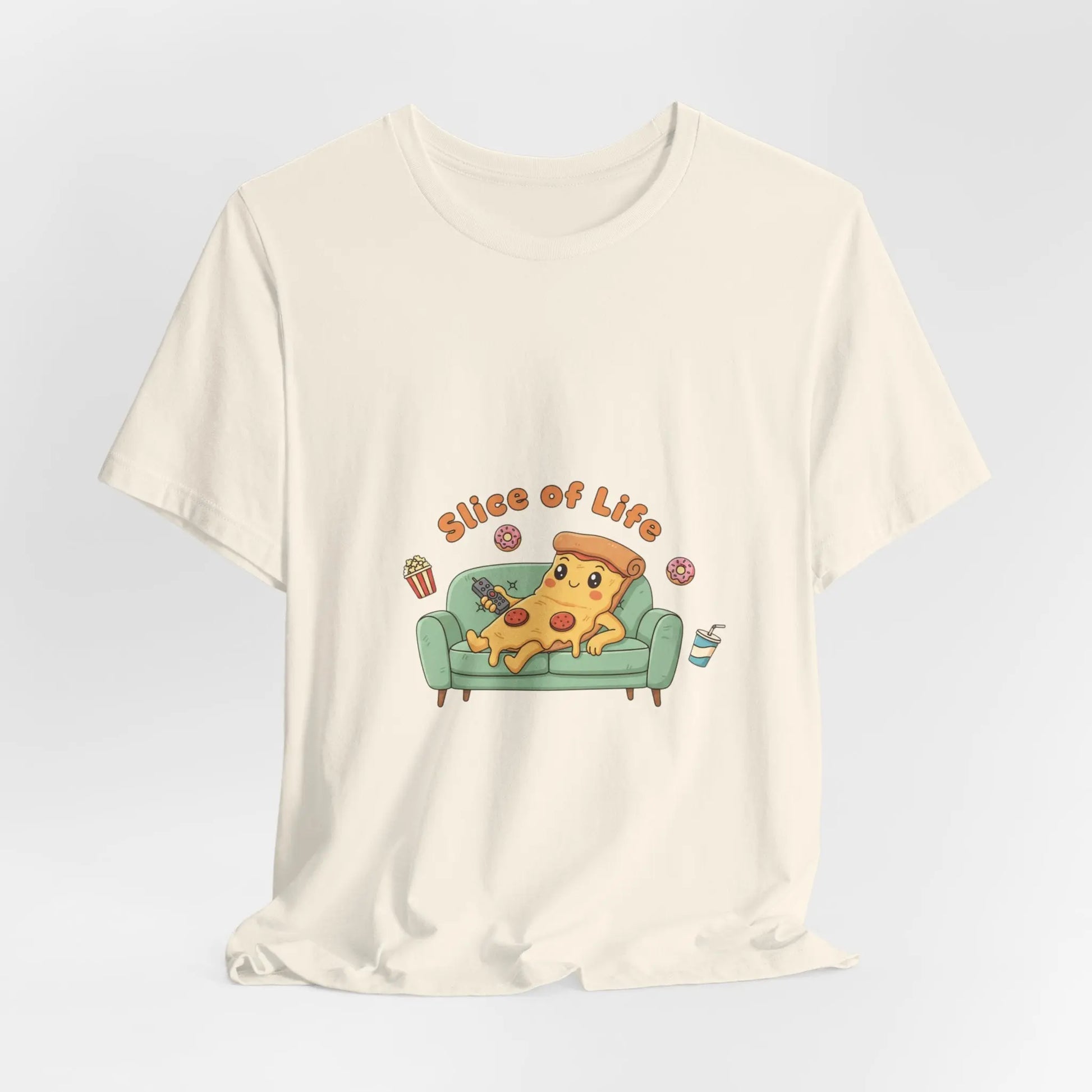 Slice of Life Pizza Tee | food pun shirt, snack cartoon tee - Print Yours Today