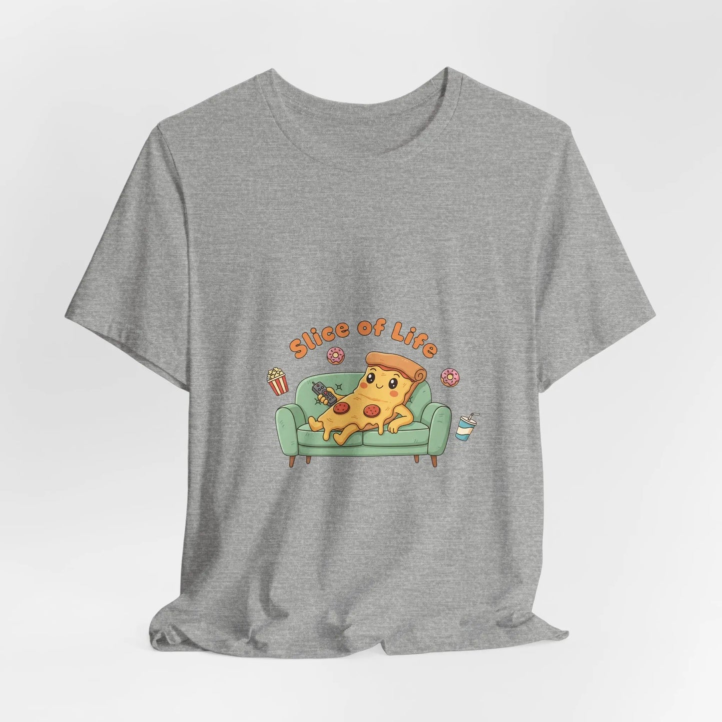 Slice of Life Pizza Tee | food pun shirt, snack cartoon tee - Print Yours Today