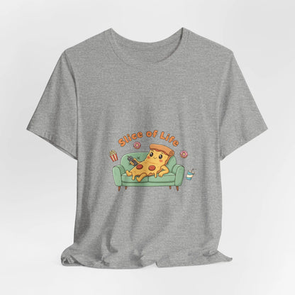 Slice of Life Pizza Tee | food pun shirt, snack cartoon tee - Print Yours Today
