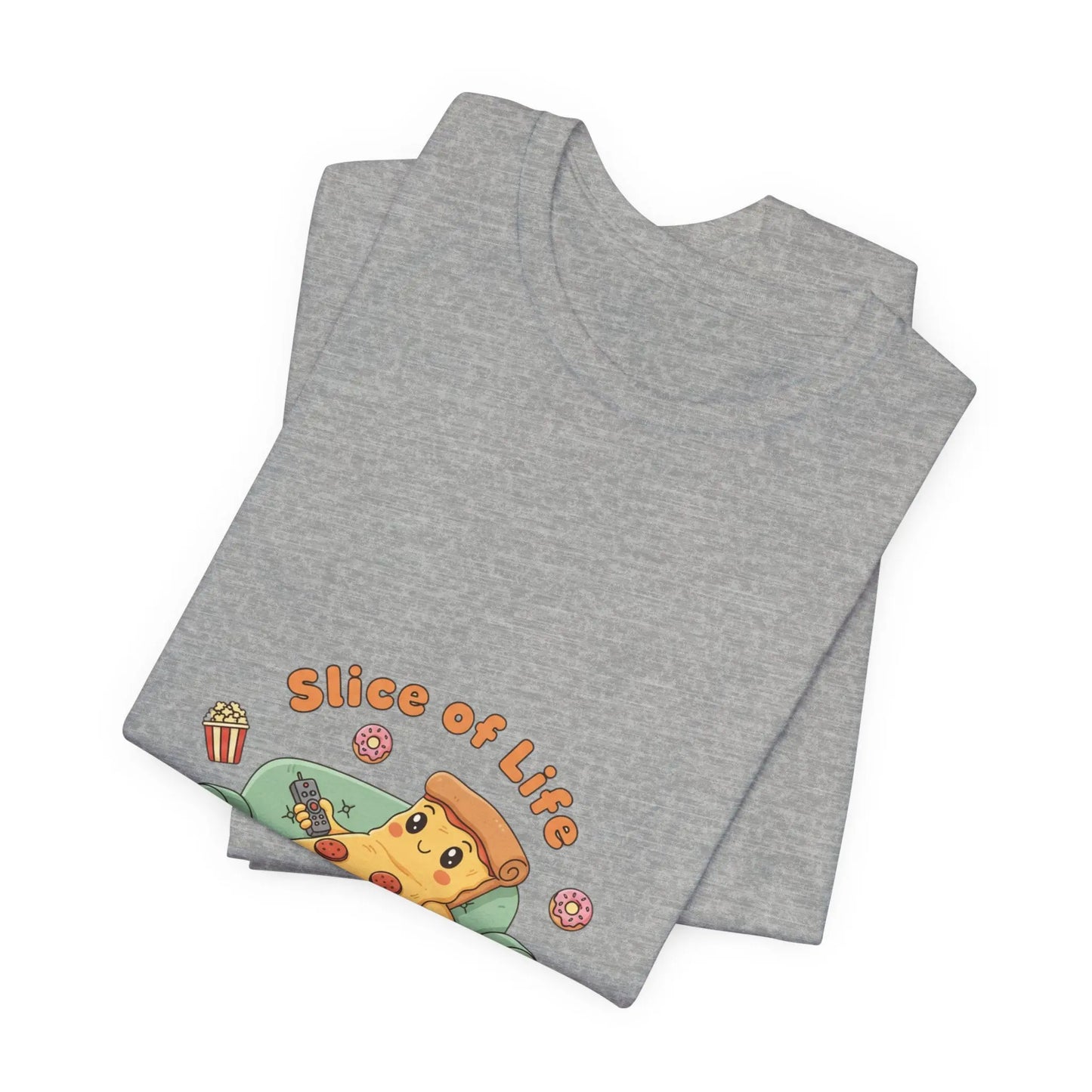 Slice of Life Pizza Tee | food pun shirt, snack cartoon tee - Print Yours Today