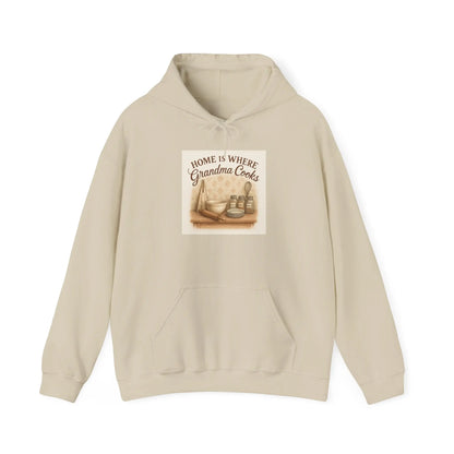 Grandma Cooks Hoodie - "Home Is Where Grandma Cooks" Cozy Kitchen Sweatshirt - Print Yours Today