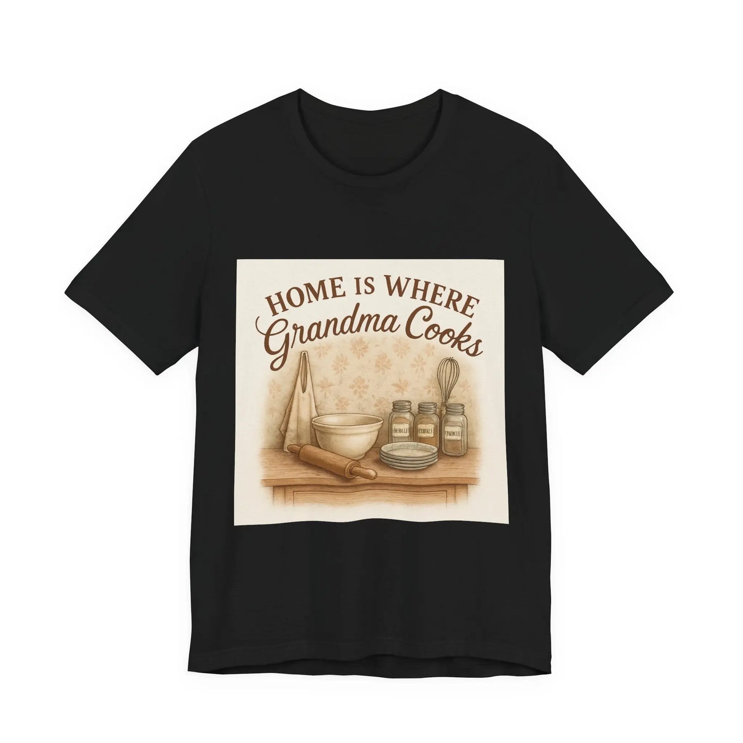 Home Is Where Grandma Cooks T-Shirt — Vintage Kitchen Grandma Cooking Tee - Print Yours Today