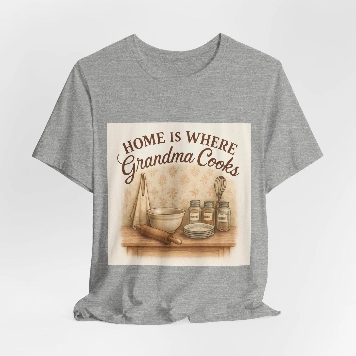 Home Is Where Grandma Cooks T-Shirt — Vintage Kitchen Grandma Cooking Tee - Print Yours Today
