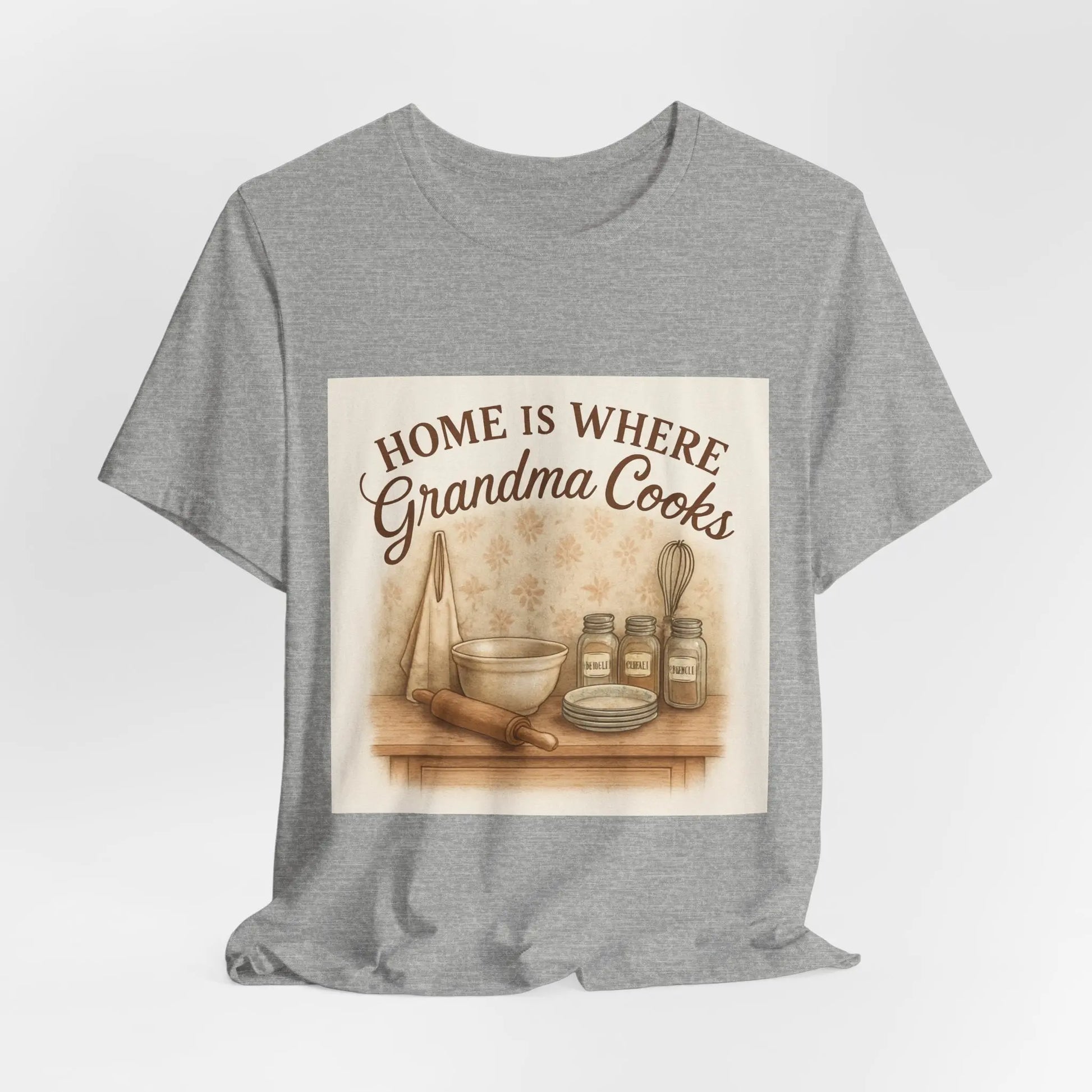 Home Is Where Grandma Cooks T-Shirt — Vintage Kitchen Grandma Cooking Tee - Print Yours Today