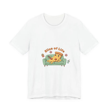 Slice of Life Pizza Tee | food pun shirt, snack cartoon tee - Print Yours Today