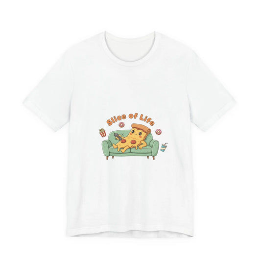 Slice of Life Pizza Tee | food pun shirt, snack cartoon tee - Print Yours Today
