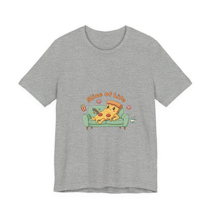 Slice of Life Pizza Tee | food pun shirt, snack cartoon tee - Print Yours Today