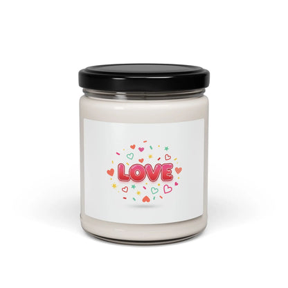 LOVE heart confetti soy candle, Galentine’s friendship candle | pink bestie candle - Print Yours Today
