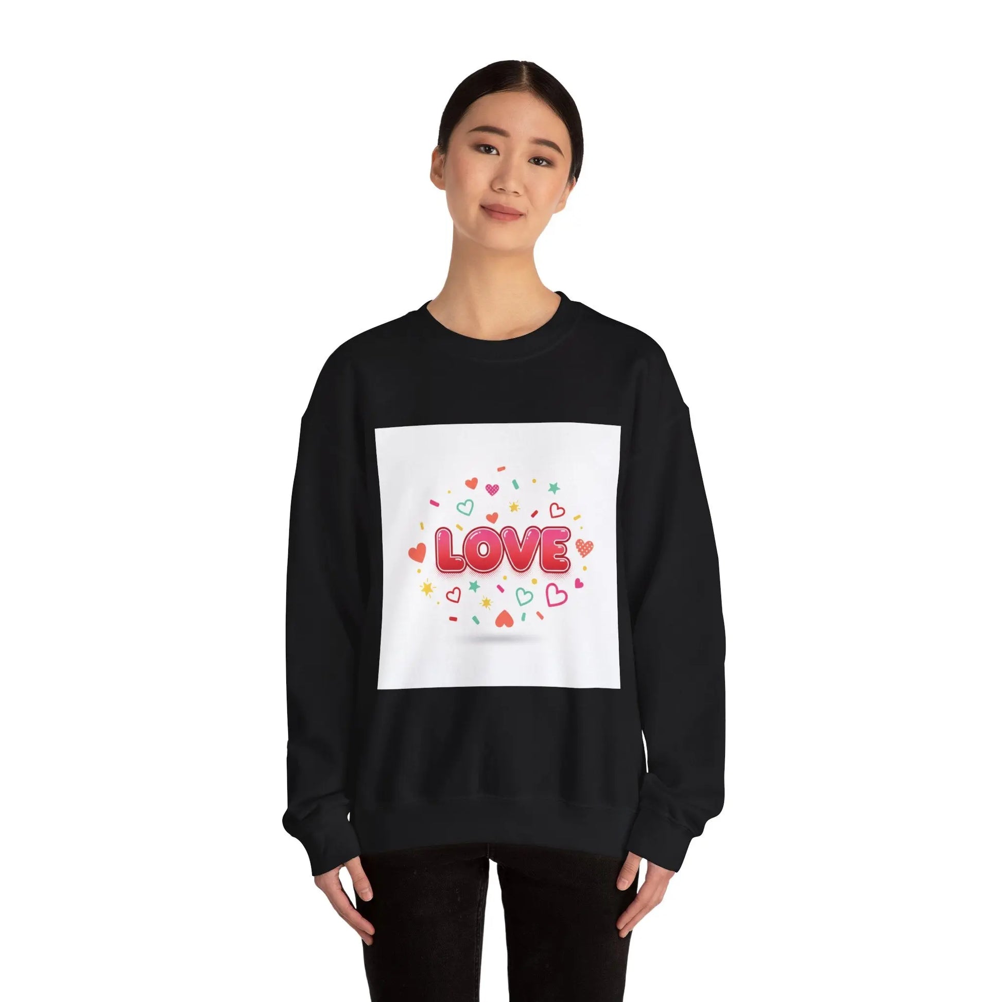 LOVE heart graphic Sweatshirt | Galentine’s friendship sweatshirt, pink red vibes - Print Yours Today