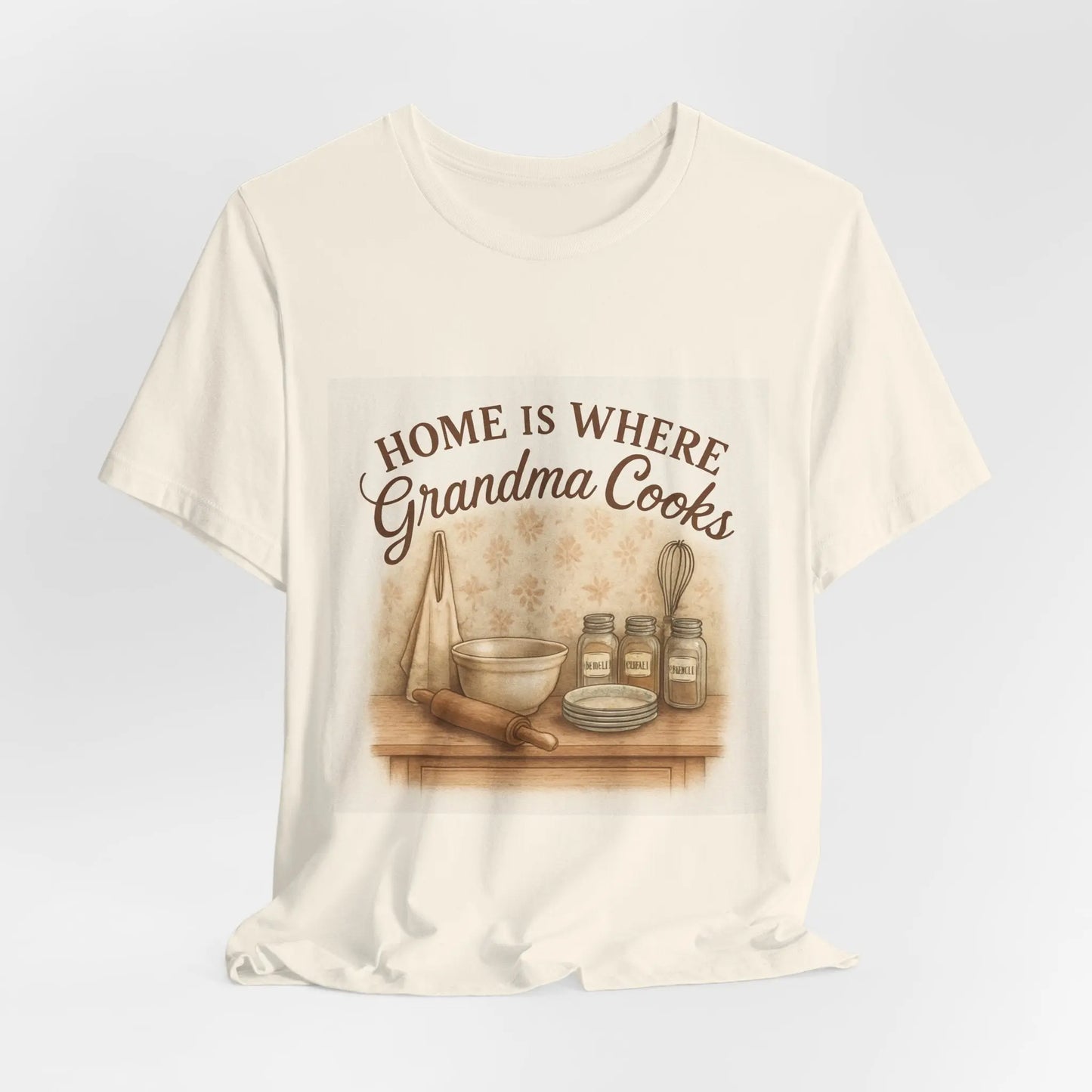 Home Is Where Grandma Cooks T-Shirt — Vintage Kitchen Grandma Cooking Tee - Print Yours Today
