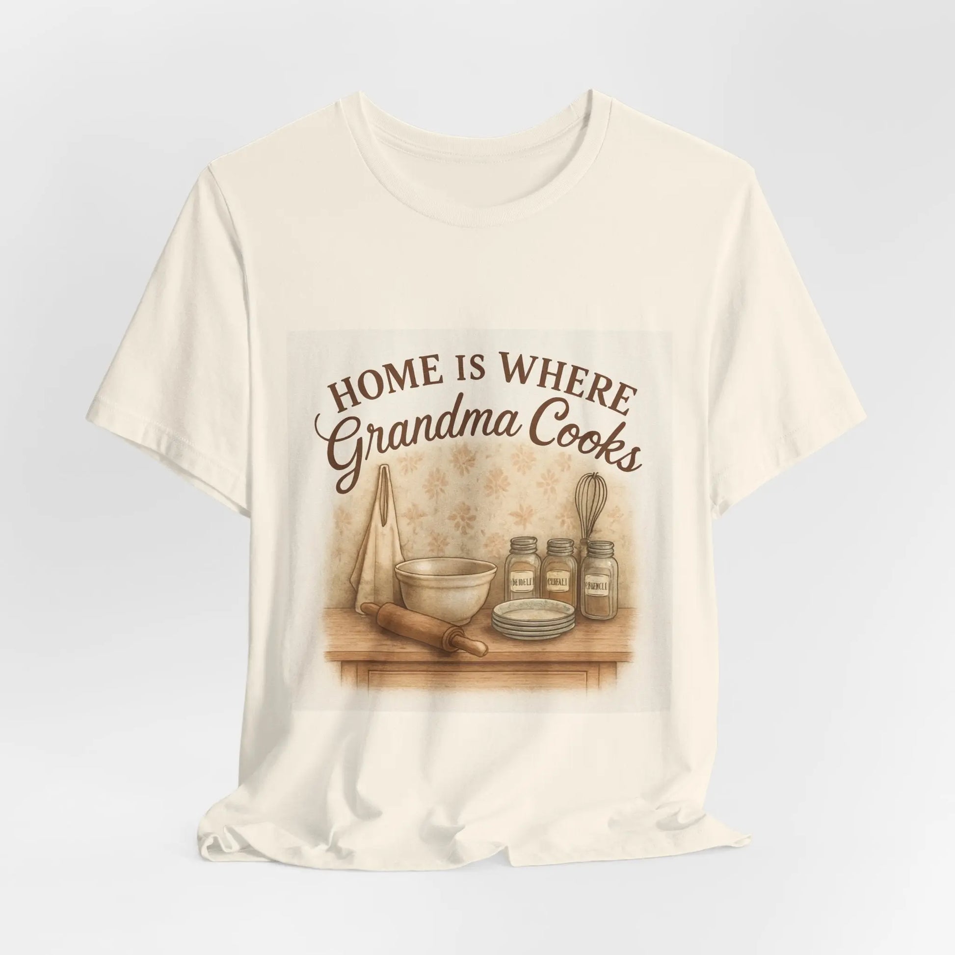 Home Is Where Grandma Cooks T-Shirt — Vintage Kitchen Grandma Cooking Tee - Print Yours Today