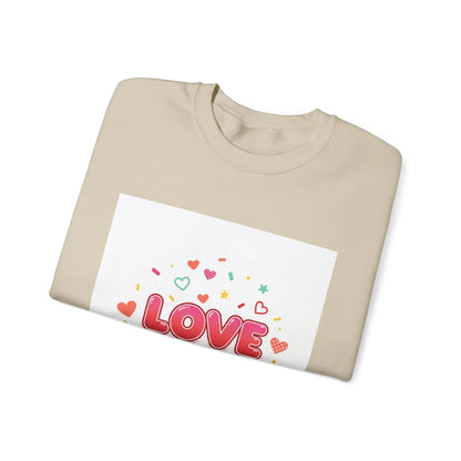 LOVE heart graphic Sweatshirt | Galentine’s friendship sweatshirt, pink red vibes - Print Yours Today