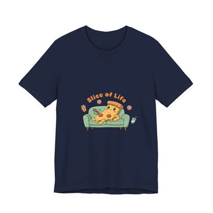 Slice of Life Pizza Tee | food pun shirt, snack cartoon tee - Print Yours Today
