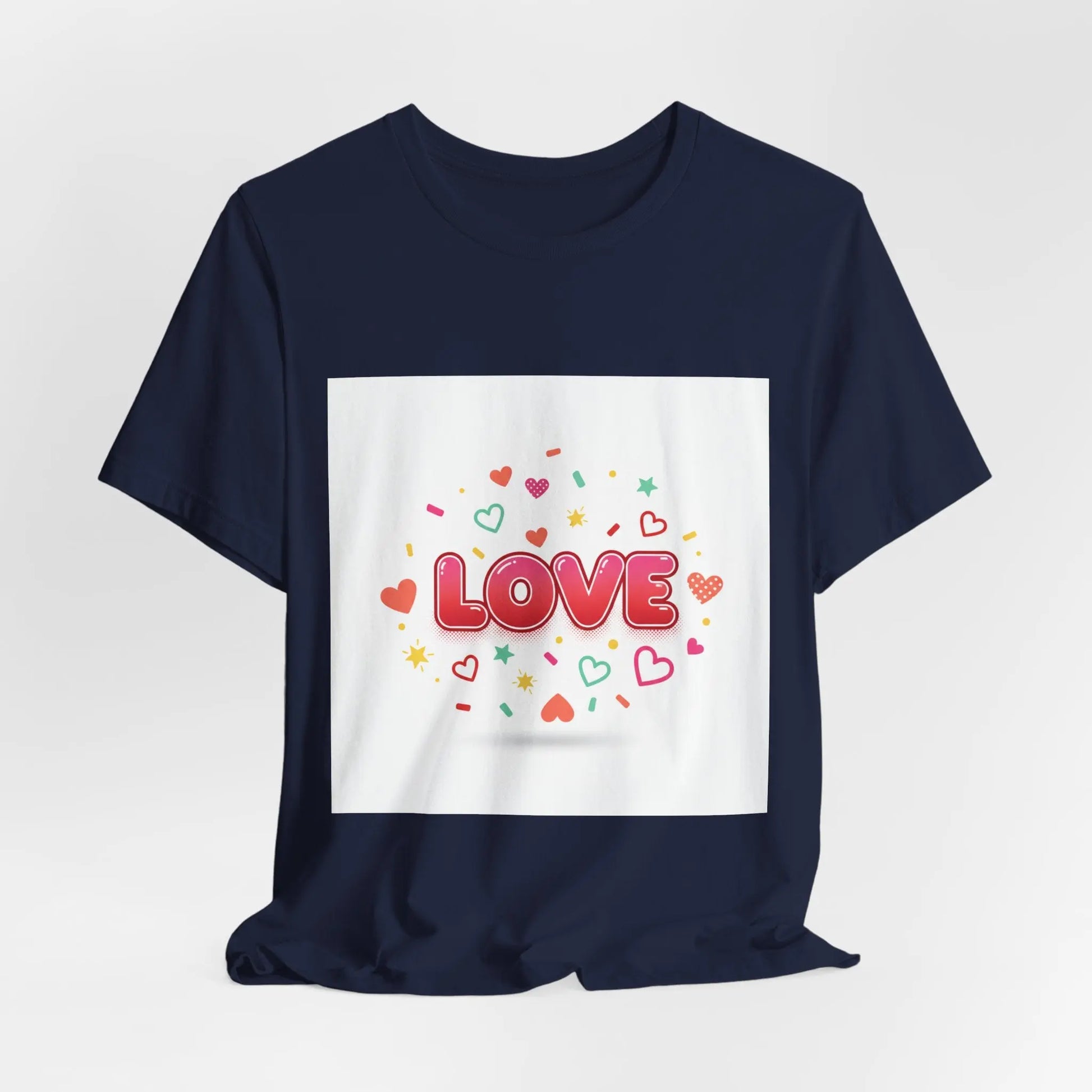 Love Heart Graphic Tee — Cute Valentine’s Day Short Sleeve Shirt - Print Yours Today