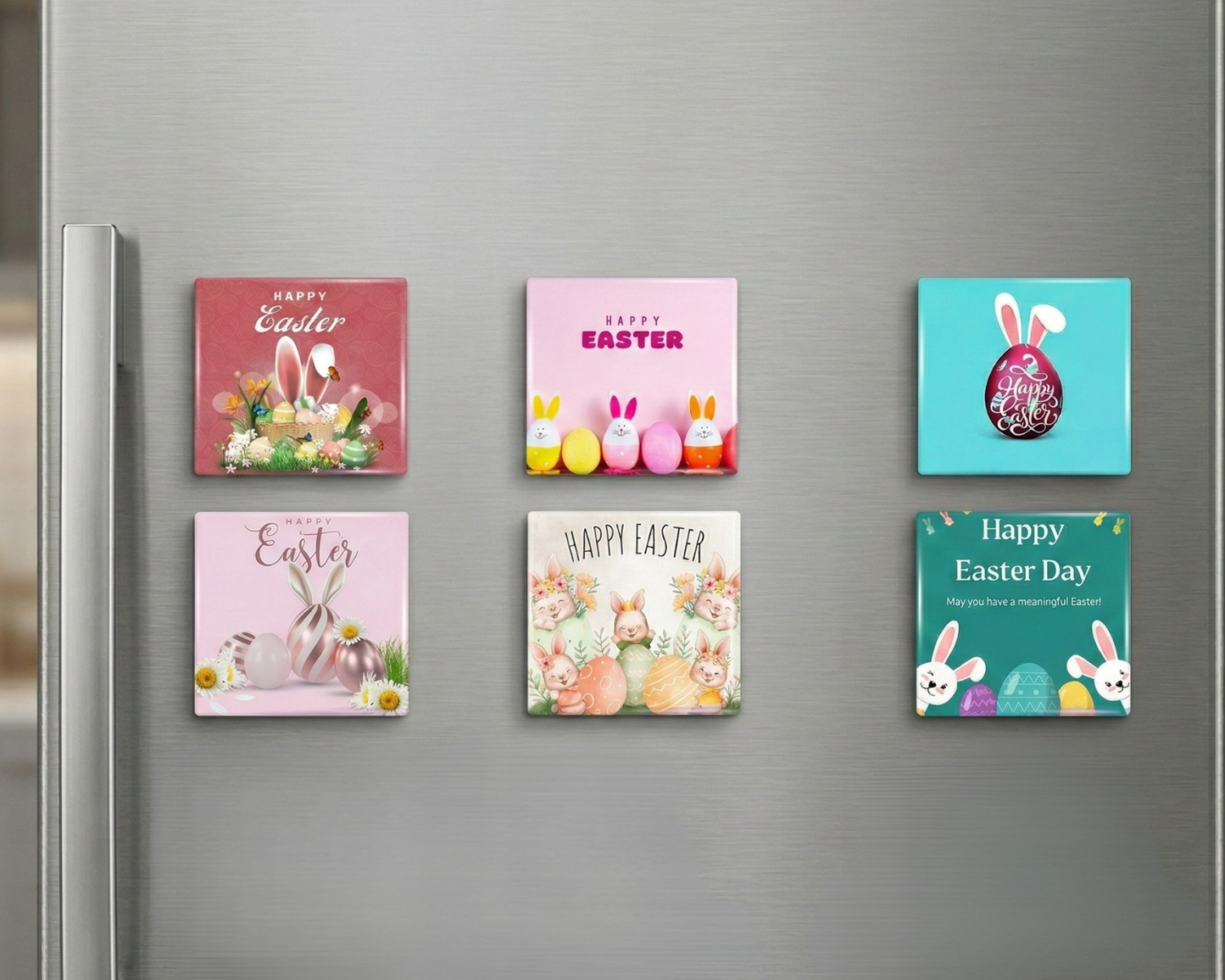 Personalized Easter Bunny Fridge Magnets – Custom Easter Basket Gift for Kids, Cute Spring Fridge Magnet Decor