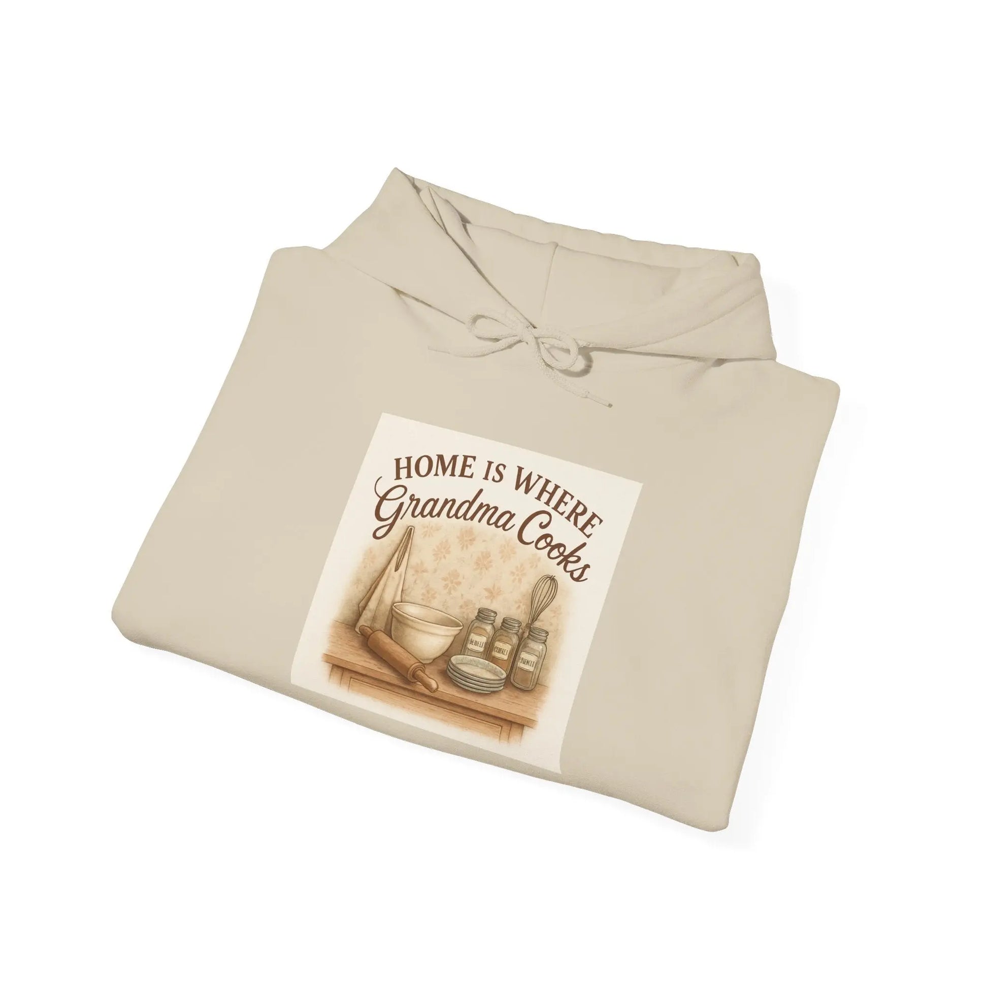 Grandma Cooks Hoodie - "Home Is Where Grandma Cooks" Cozy Kitchen Sweatshirt - Print Yours Today