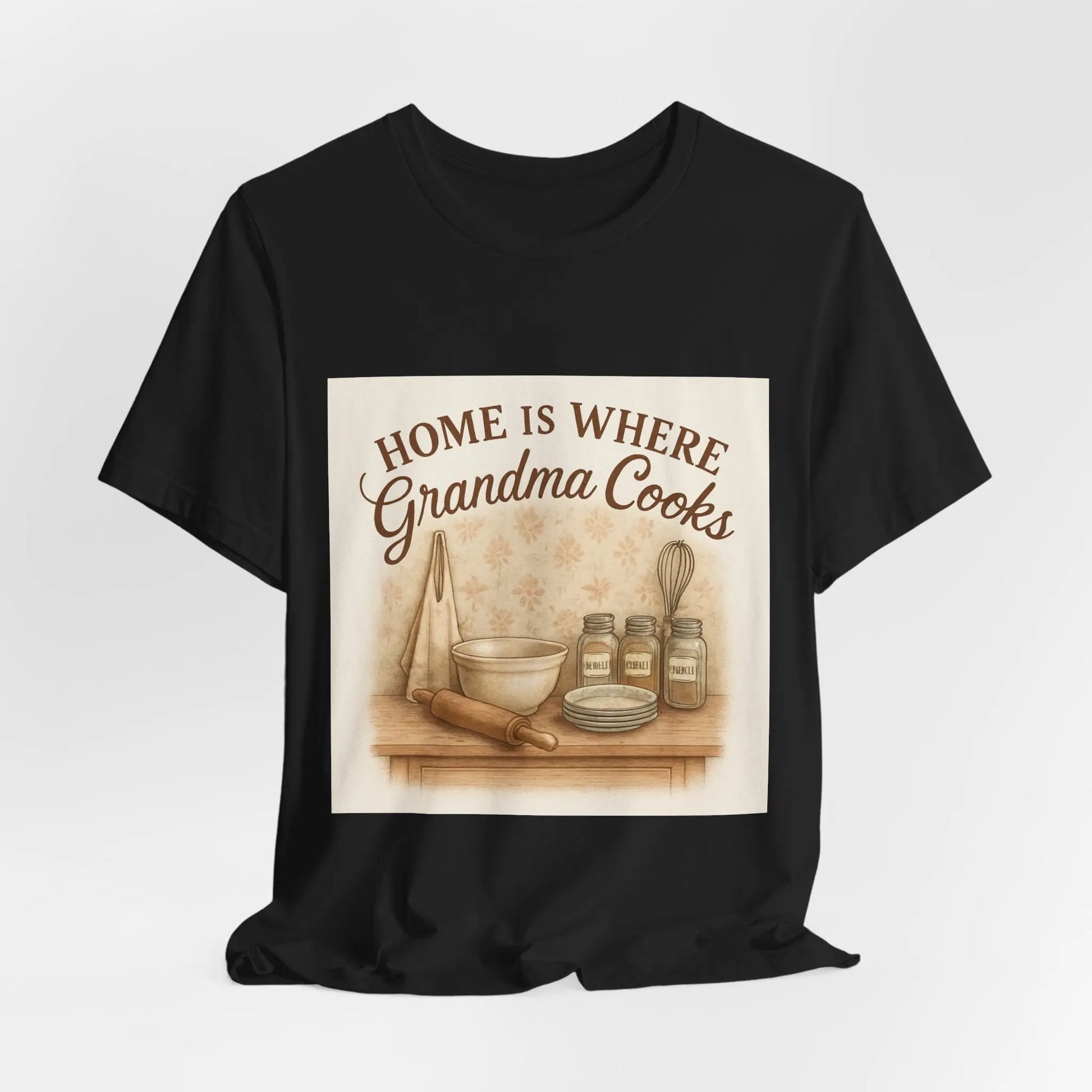 Home Is Where Grandma Cooks T-Shirt — Vintage Kitchen Grandma Cooking Tee - Print Yours Today