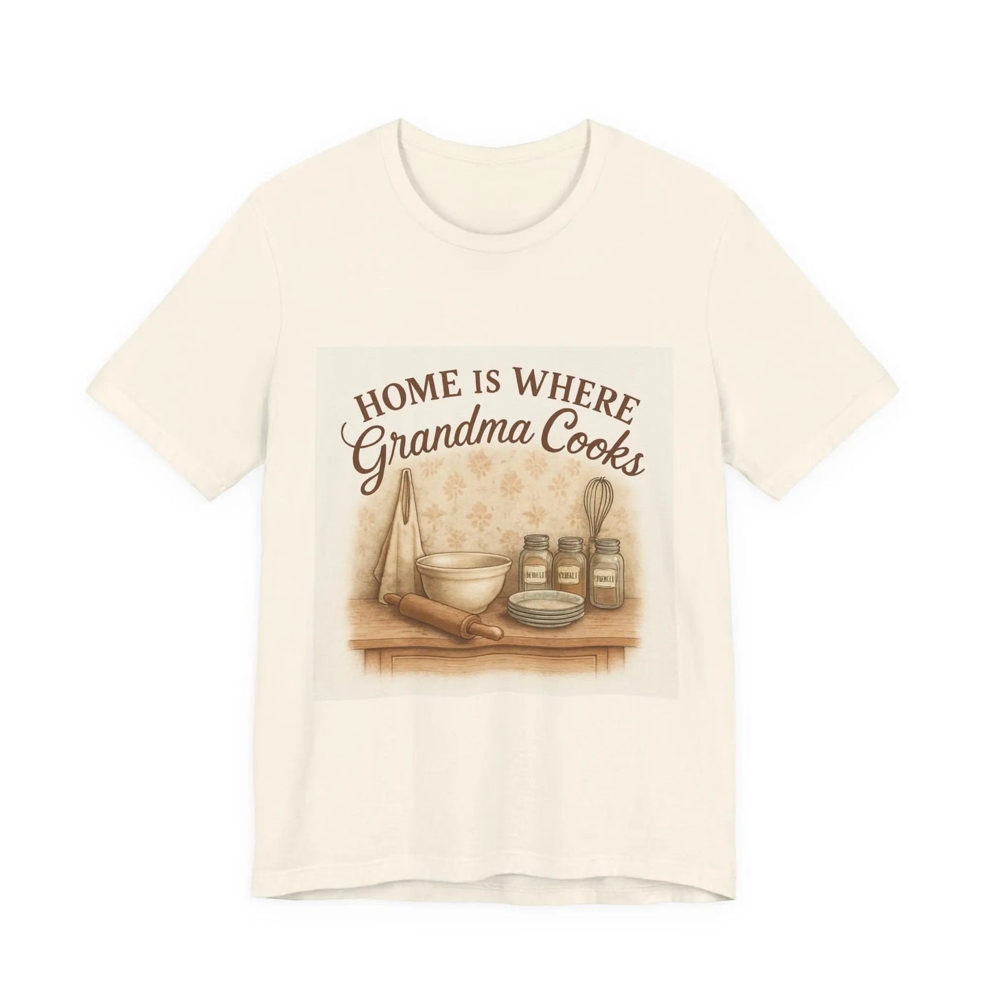 Home Is Where Grandma Cooks T-Shirt — Vintage Kitchen Grandma Cooking Tee - Print Yours Today