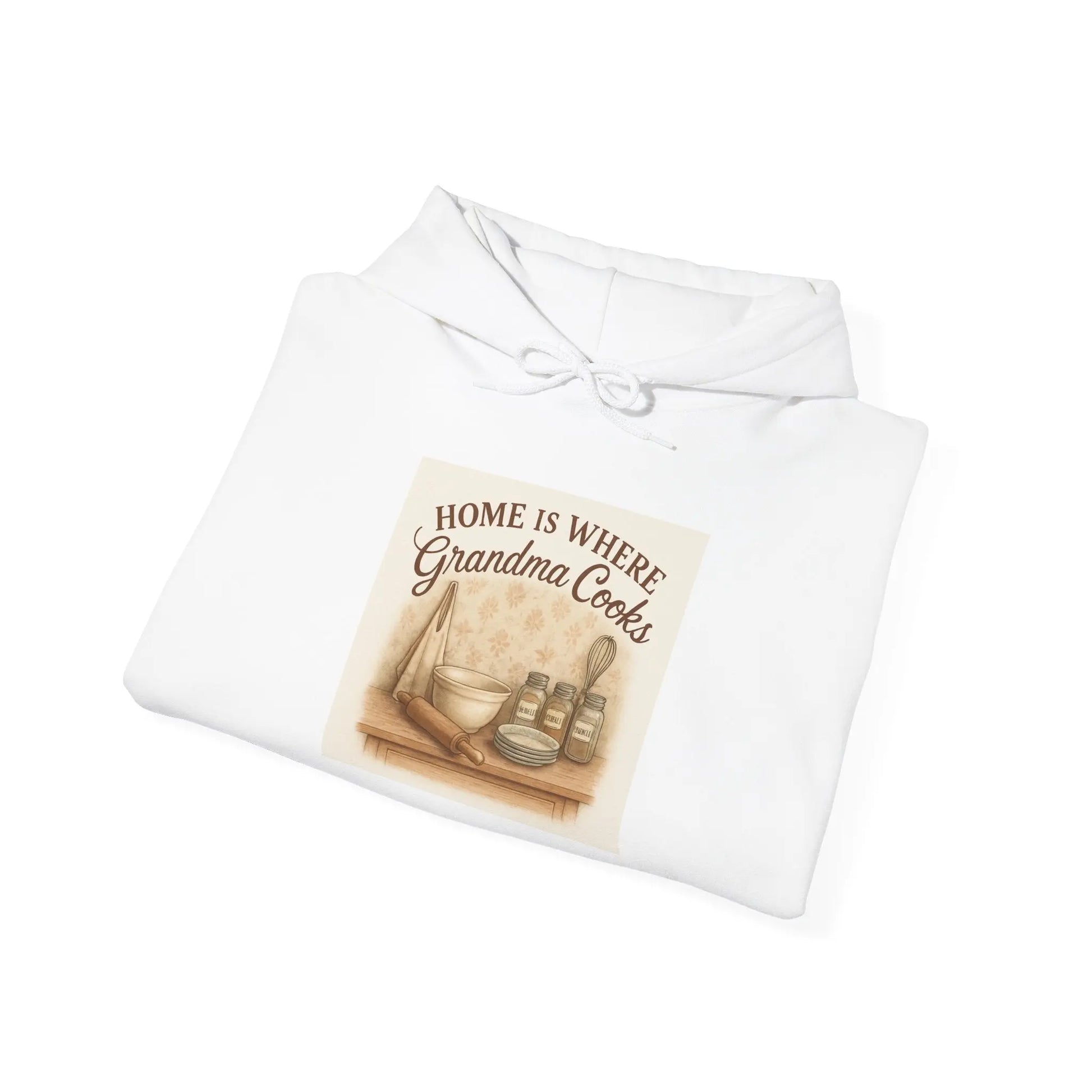 Grandma Cooks Hoodie - "Home Is Where Grandma Cooks" Cozy Kitchen Sweatshirt - Print Yours Today