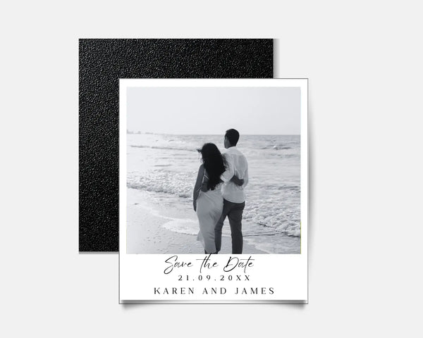 Save The Date Template With Custom  Photos – Editable Wedding Save the Date Card - Print Yours Today