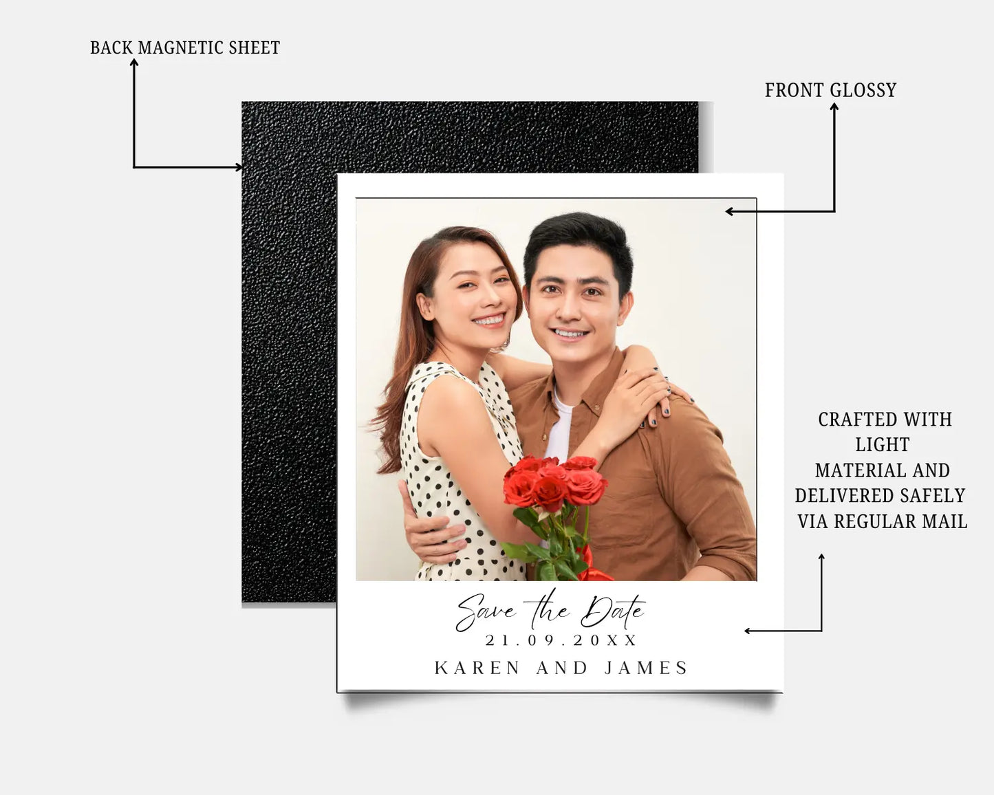 Wedding  Save The Date Magnet With Custom Photos - Print Yours Today