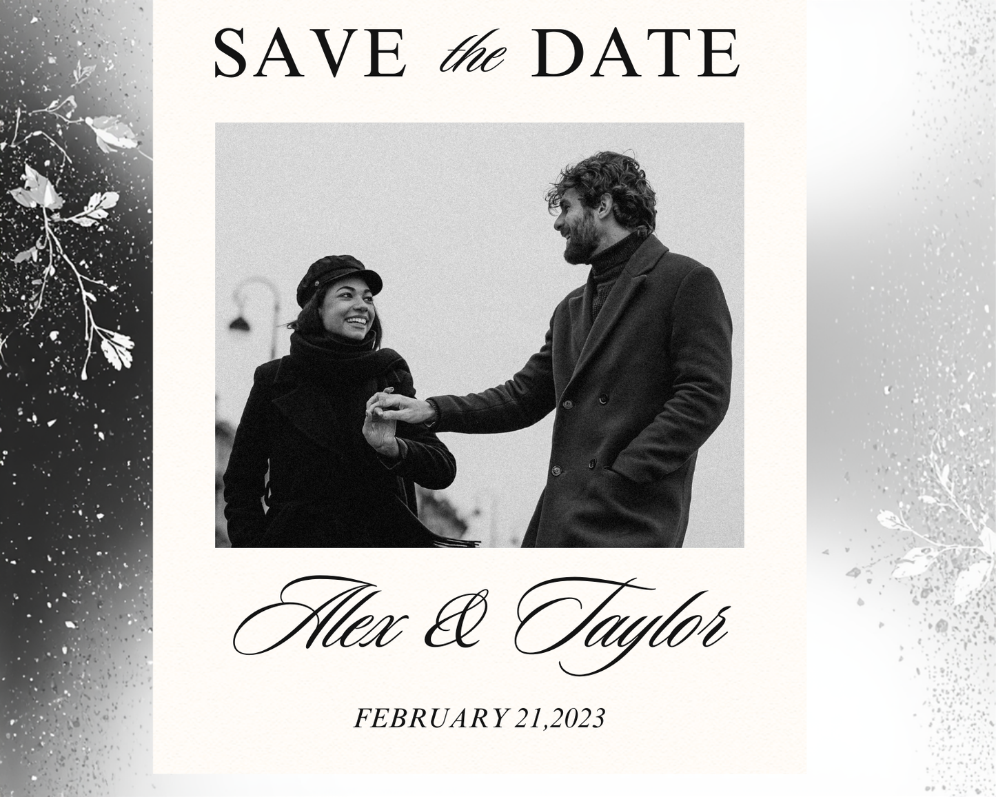 Save The Date Template with Photos and Magnets