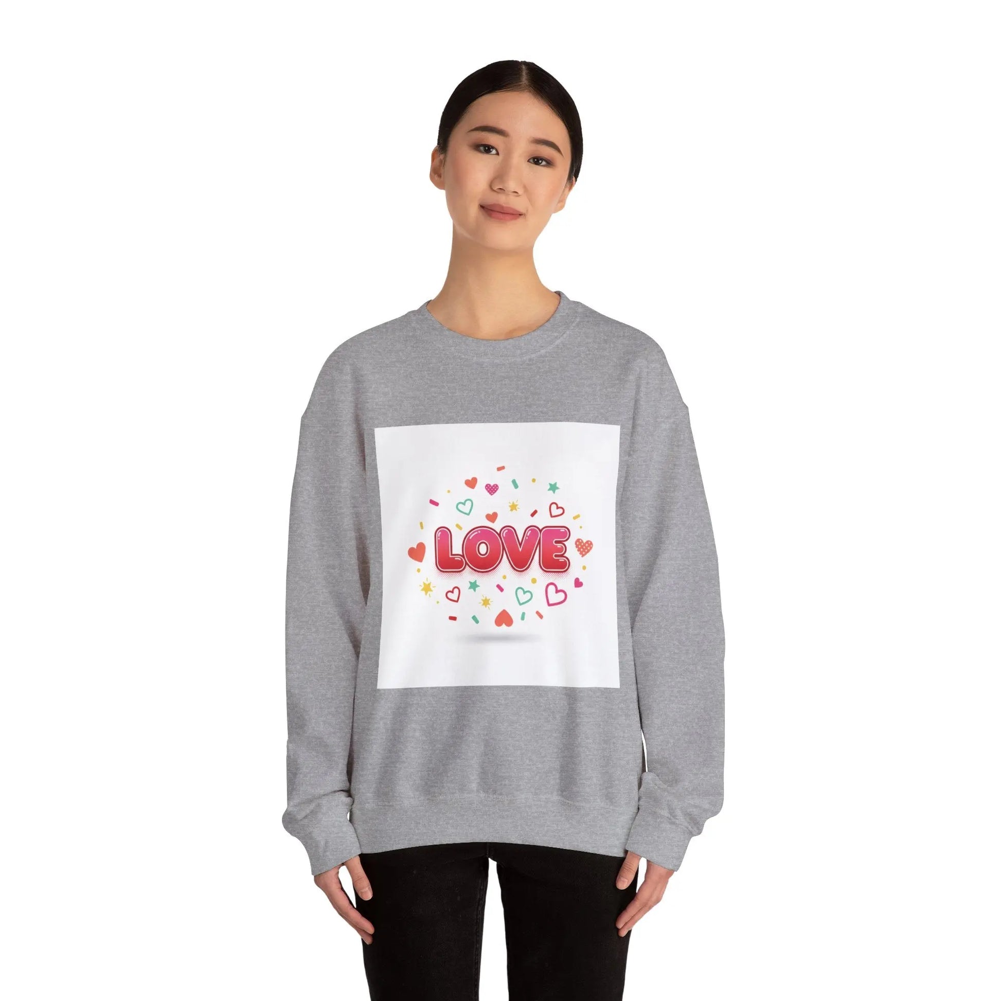 LOVE heart graphic Sweatshirt | Galentine’s friendship sweatshirt, pink red vibes - Print Yours Today
