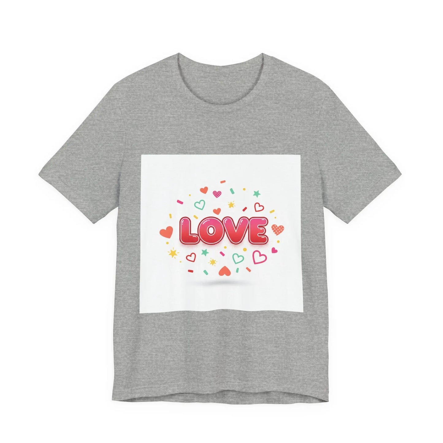 Love Heart Graphic Tee — Cute Valentine’s Day Short Sleeve Shirt - Print Yours Today